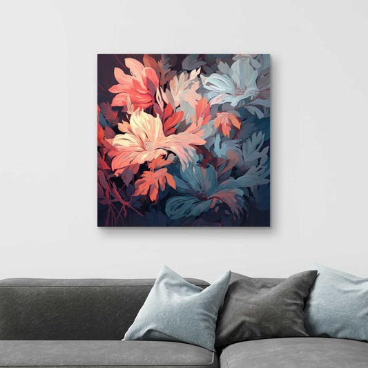 Silent charm - Turquoise Canvas Art for Home Decor