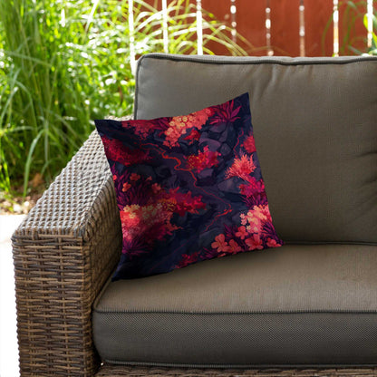 Burning Plants Poly Twill Throw Pillow - Home Decor Accent