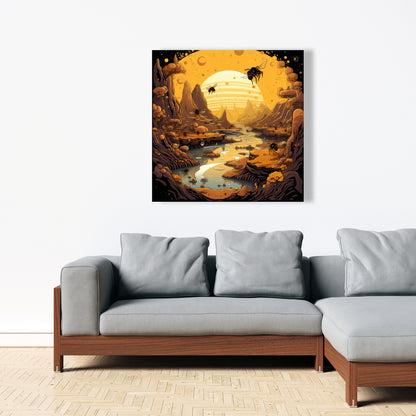 Hive mind - 32"x32" Canvas