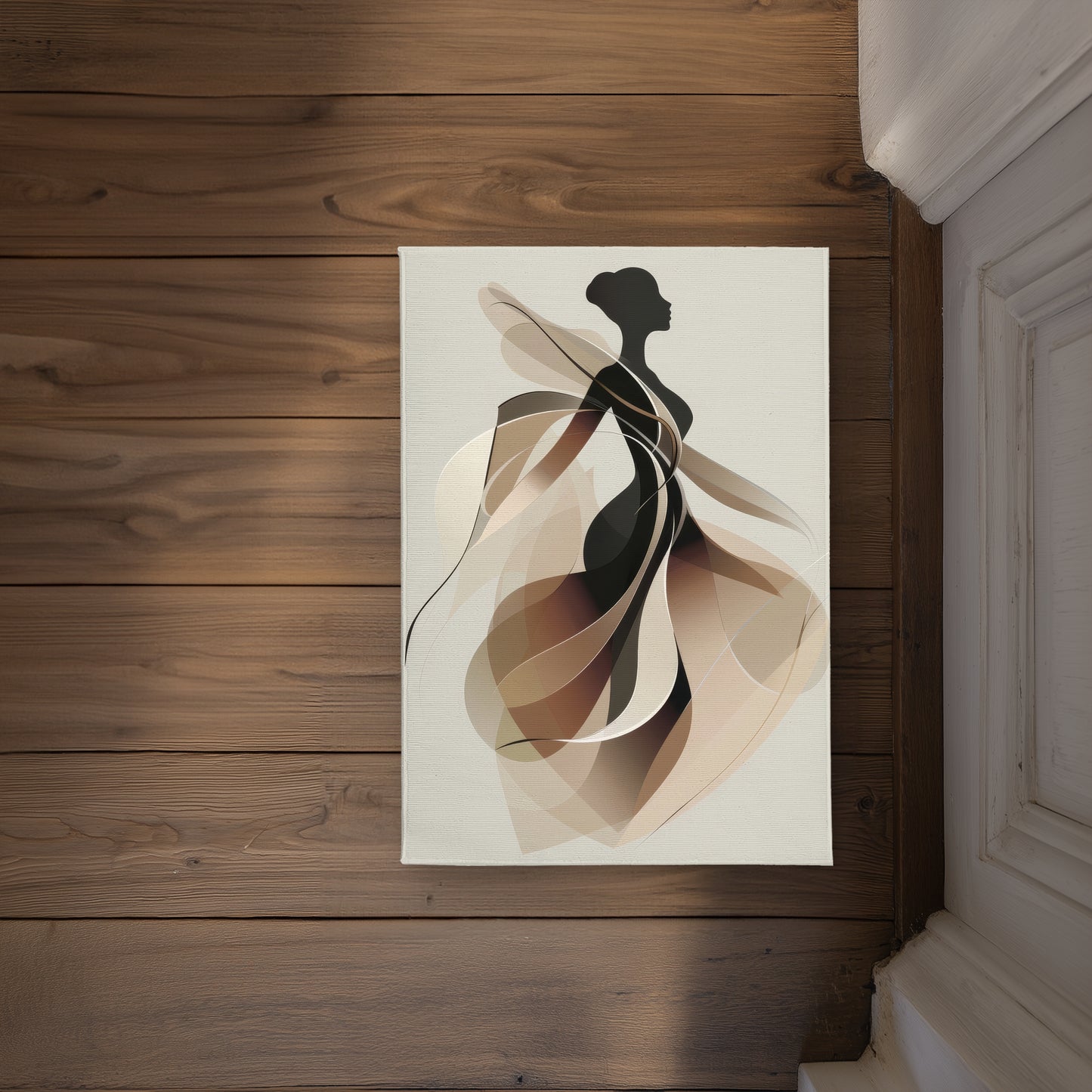 Classy Silhouette White Door Mat - Indoor/Outdoor Home Decor