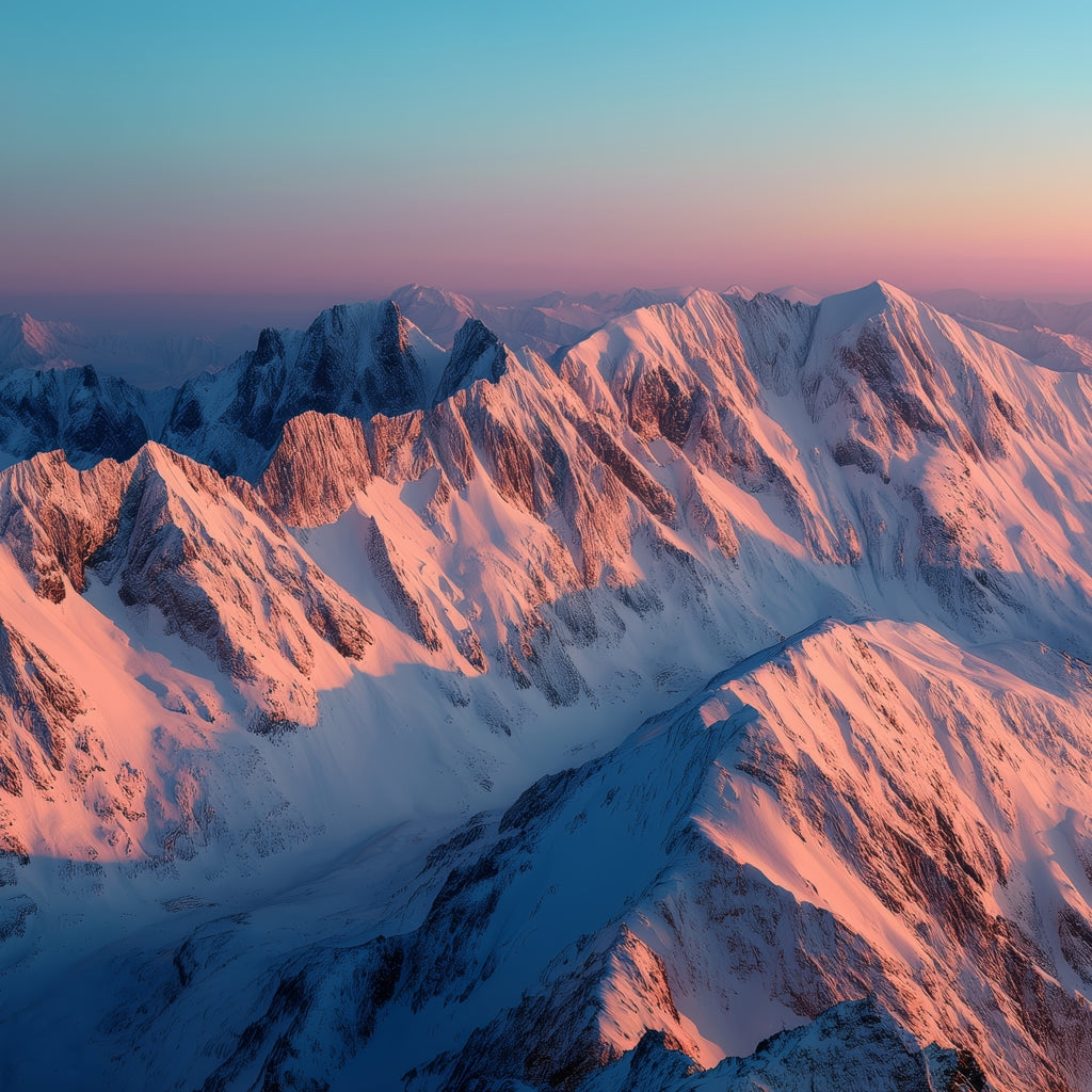 Sunny Peaks - Blue Canvas Art | Stylish Design