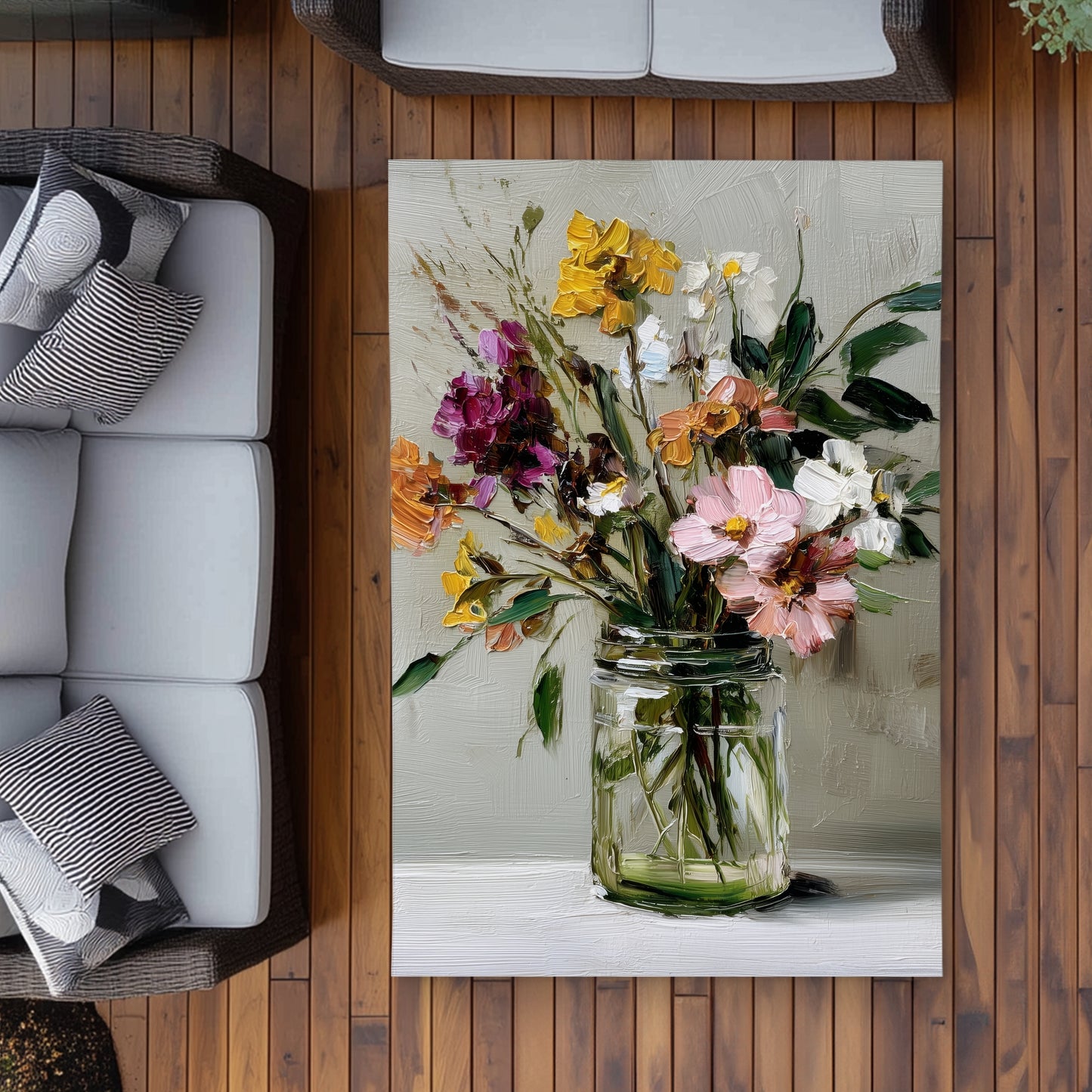 Still Life White Outdoor Area Rug | Stylish Home Decor