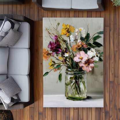 Still Life White Outdoor Area Rug | Stylish Home Decor