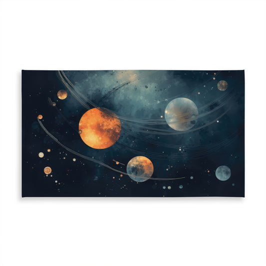 Deep Exploration Blue Indoor Outdoor Tablecloth for Home Decor