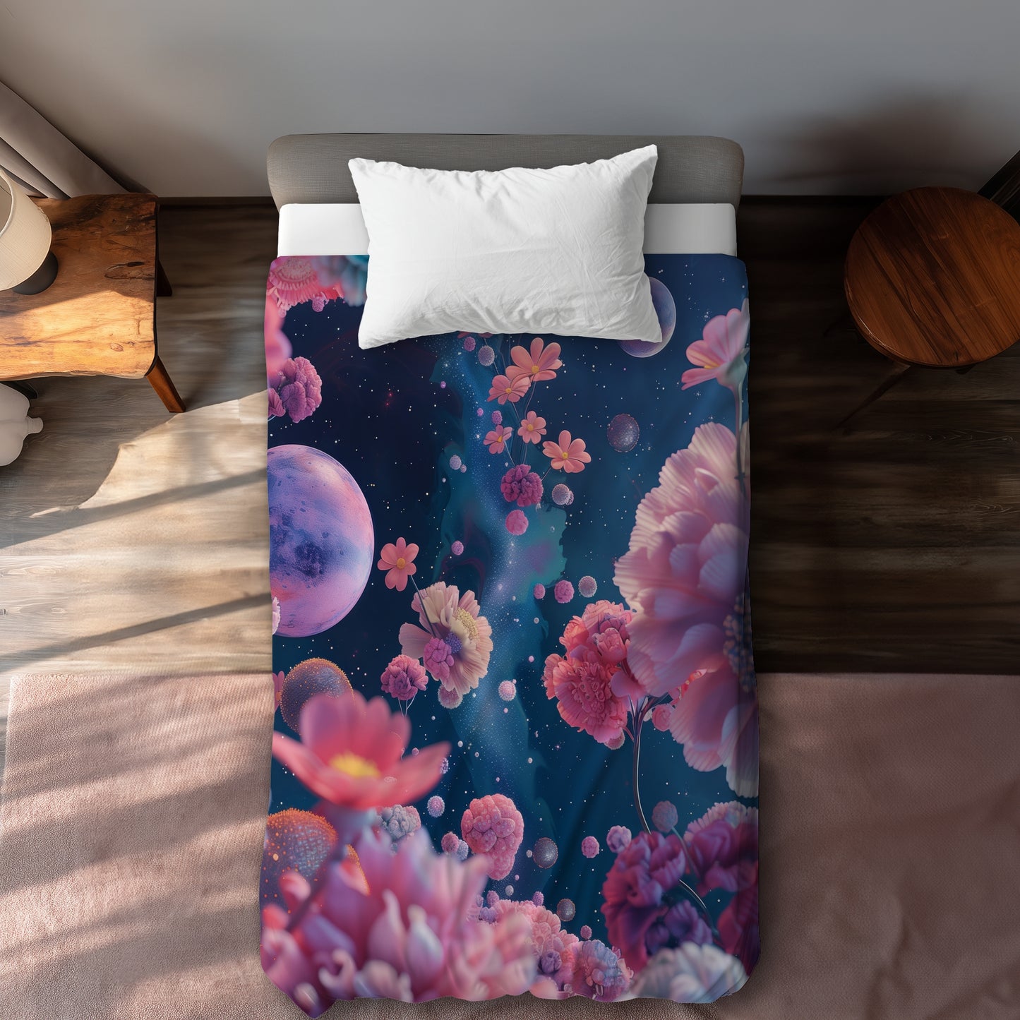 Housse de couette Rose Vide - Linge de lit rose élégant pour la décoration intérieure