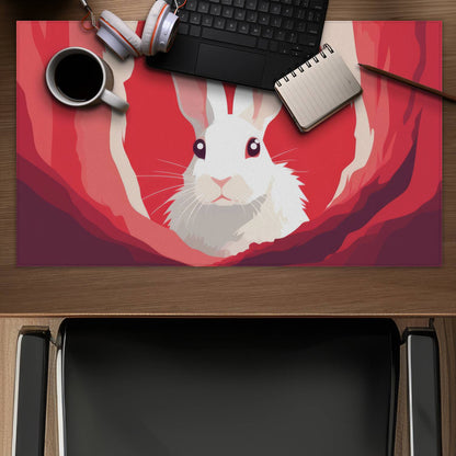 Looking out Red Desk Mat - Stylish Home Decor Accessory