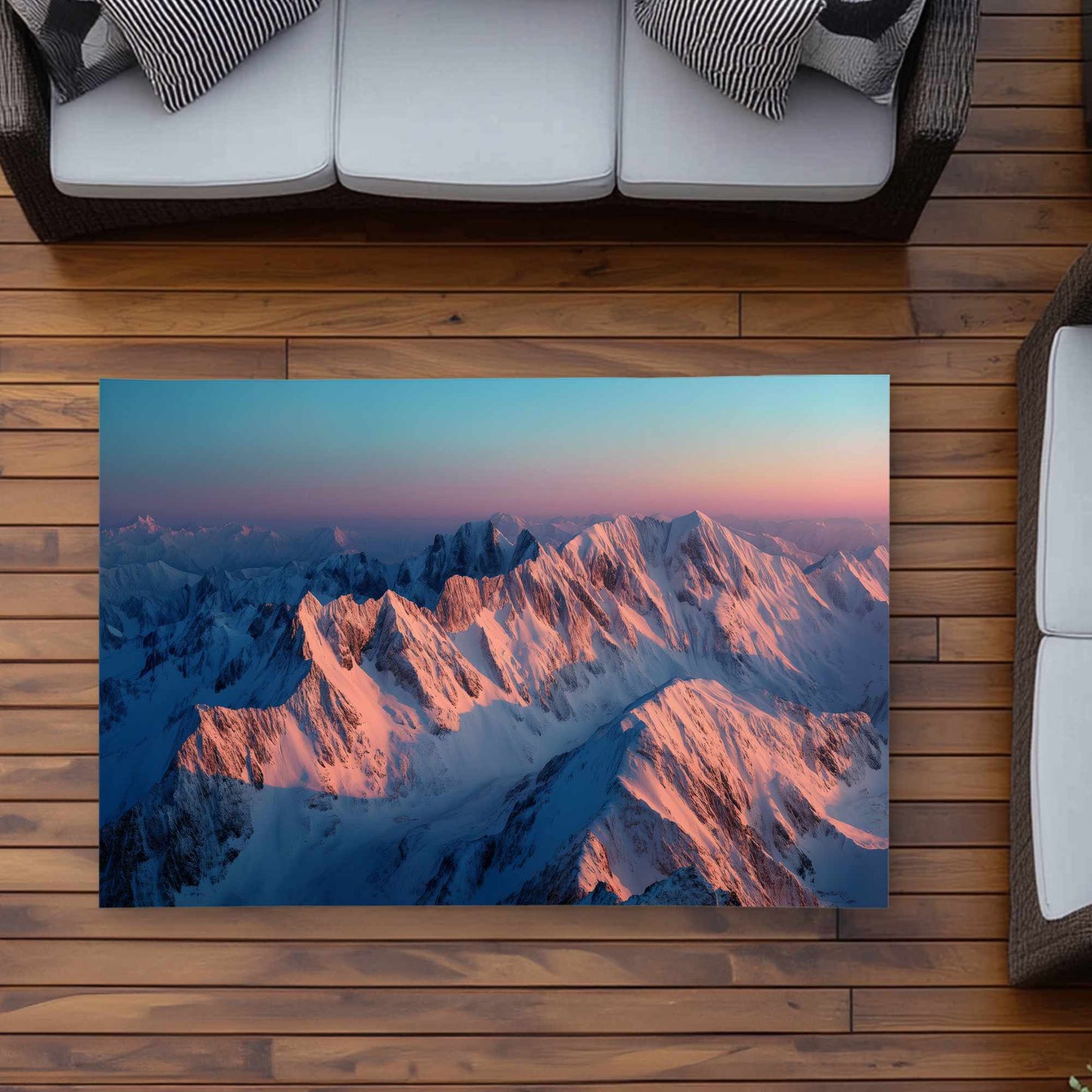 Sunny Peaks Blue Outdoor Area Rug | Stylish Design