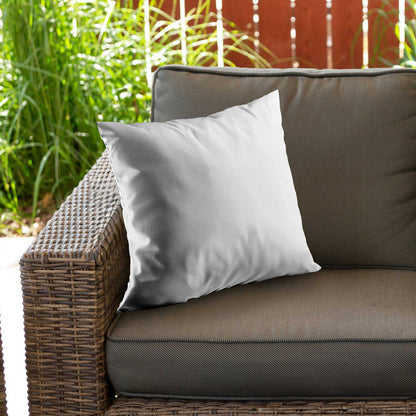 Coussin décoratif en sergé de polyester blanc pur | Décoration d'intérieur élégante