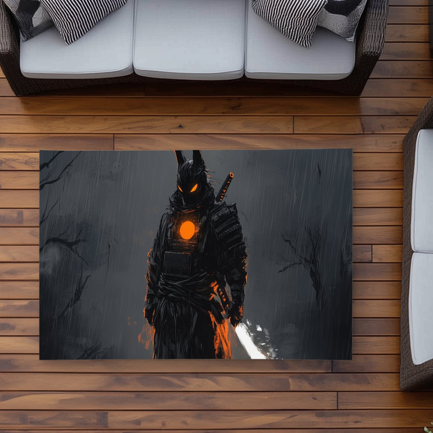 Blazing Gray Outdoor Area Rug - Stylish Home Decor Accent