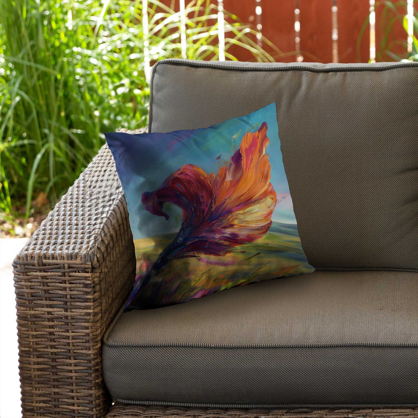 The Leaf - Poly Twill Throw Pillow for Stylish Home Decor