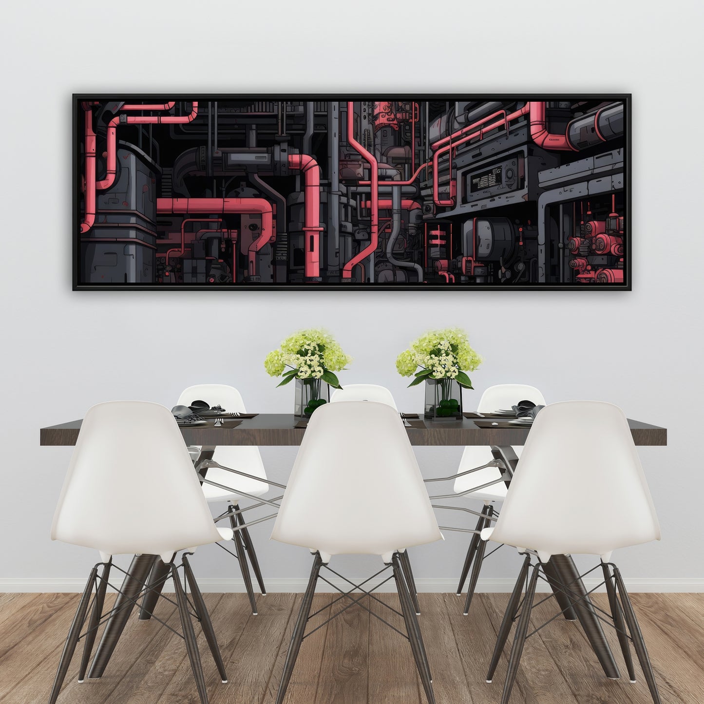Tubular nightmare - 36"x36" Framed canvas