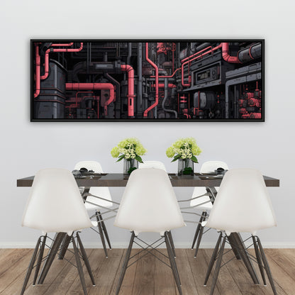 Tubular nightmare - 36"x36" Framed canvas
