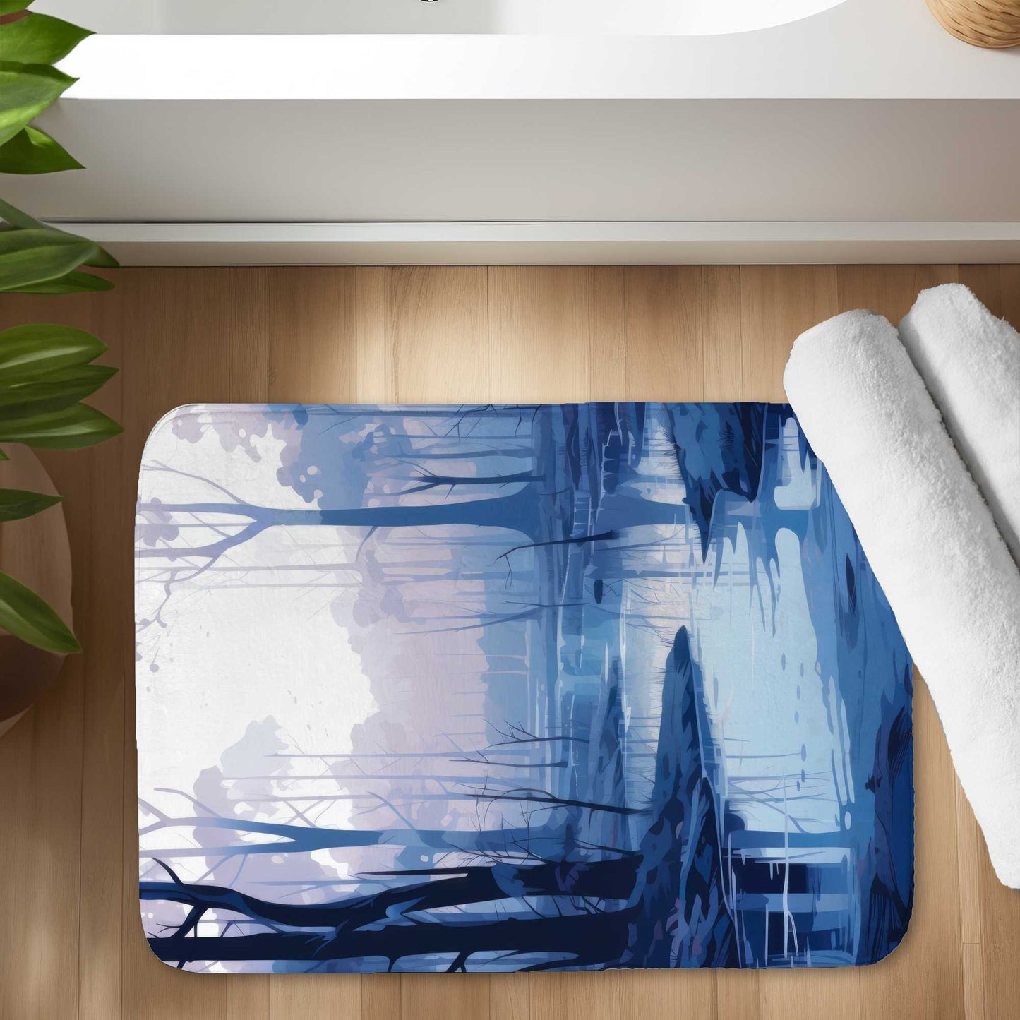 Cold and muddy White Bath Mat | Stylish Home Decor Accessory