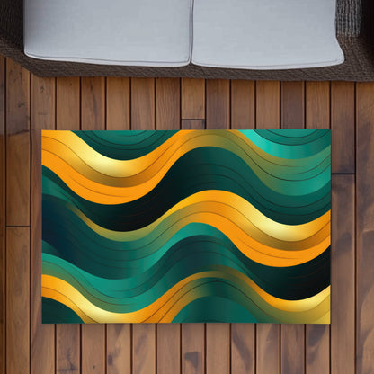 Voluptuous Gold Outdoor Area Rug for Elegant Home Decor