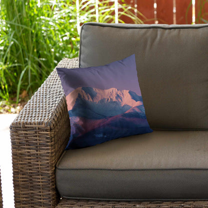 Rising Snow Poly Twill Throw Pillow | Cozy Home Decor Accent