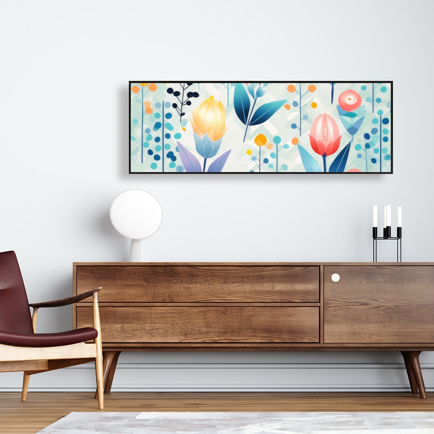 Calming scents - Turquoise Framed Canvas for Home Decor