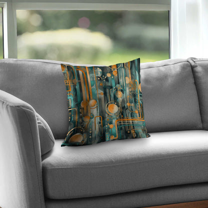 Astrological Machinery Poly Twill Throw Pillow | Home Decor