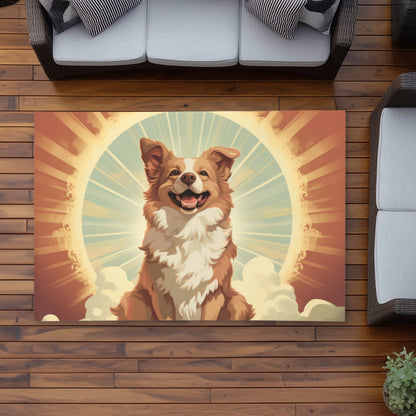 Pats and Smiles Brown Outdoor Area Rug for Home Decor