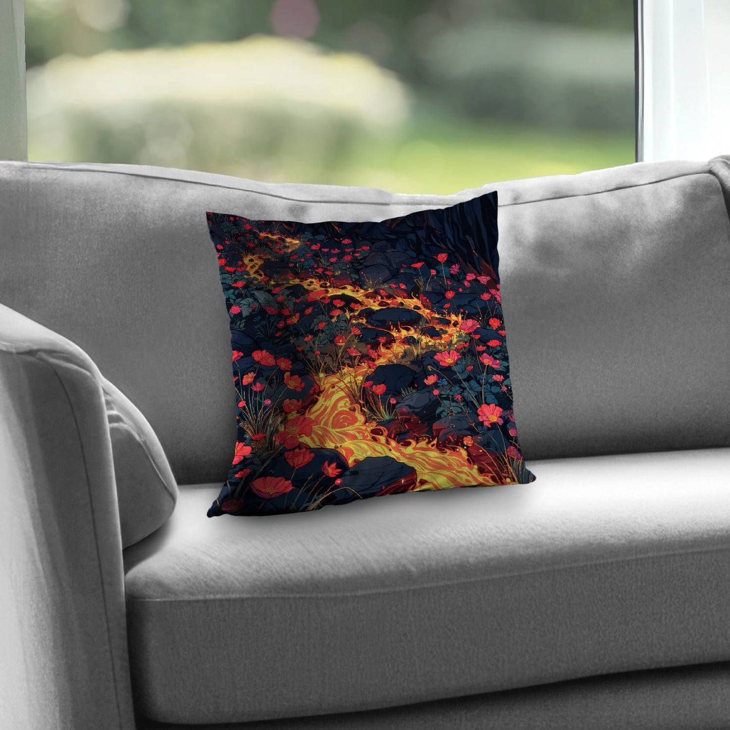 Dodging nature - Throw pillow - Print on demand