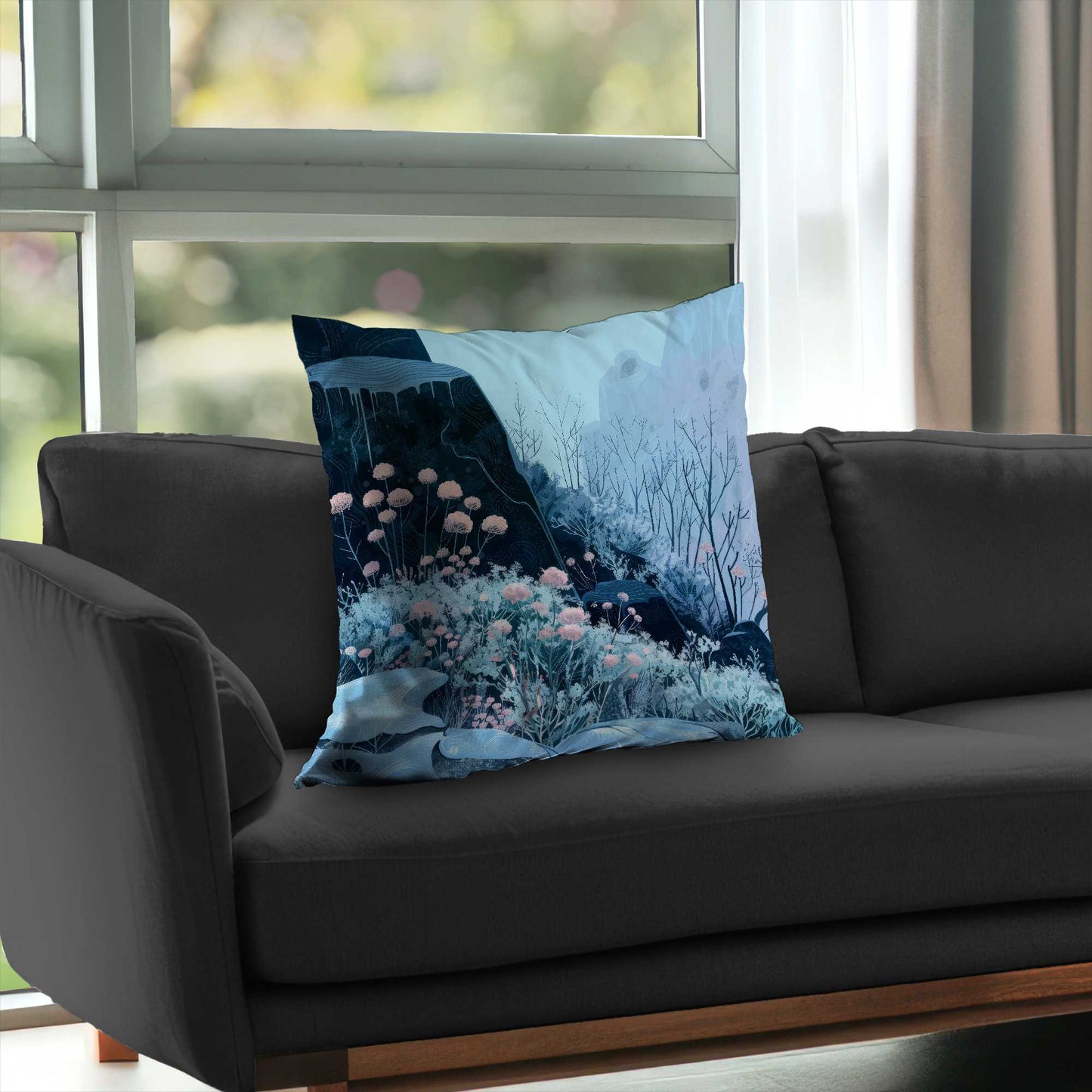 Annual Freeze Blue Poly Twill Throw Pillow Insert | Decor