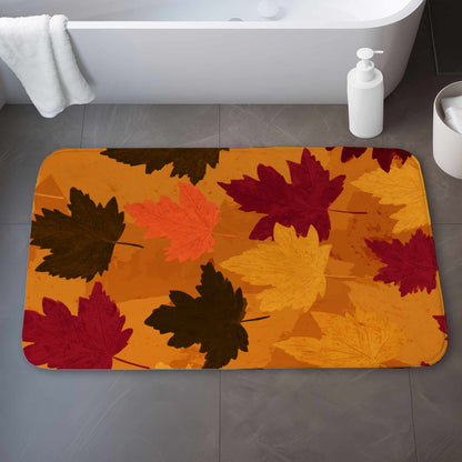 Autumn Glow Leaves Bath Mat | Cozy Home Decor Accent