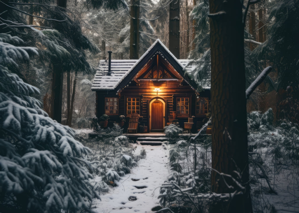 The Lone Cabin Black Indoor Outdoor Door Mat - Home Decor