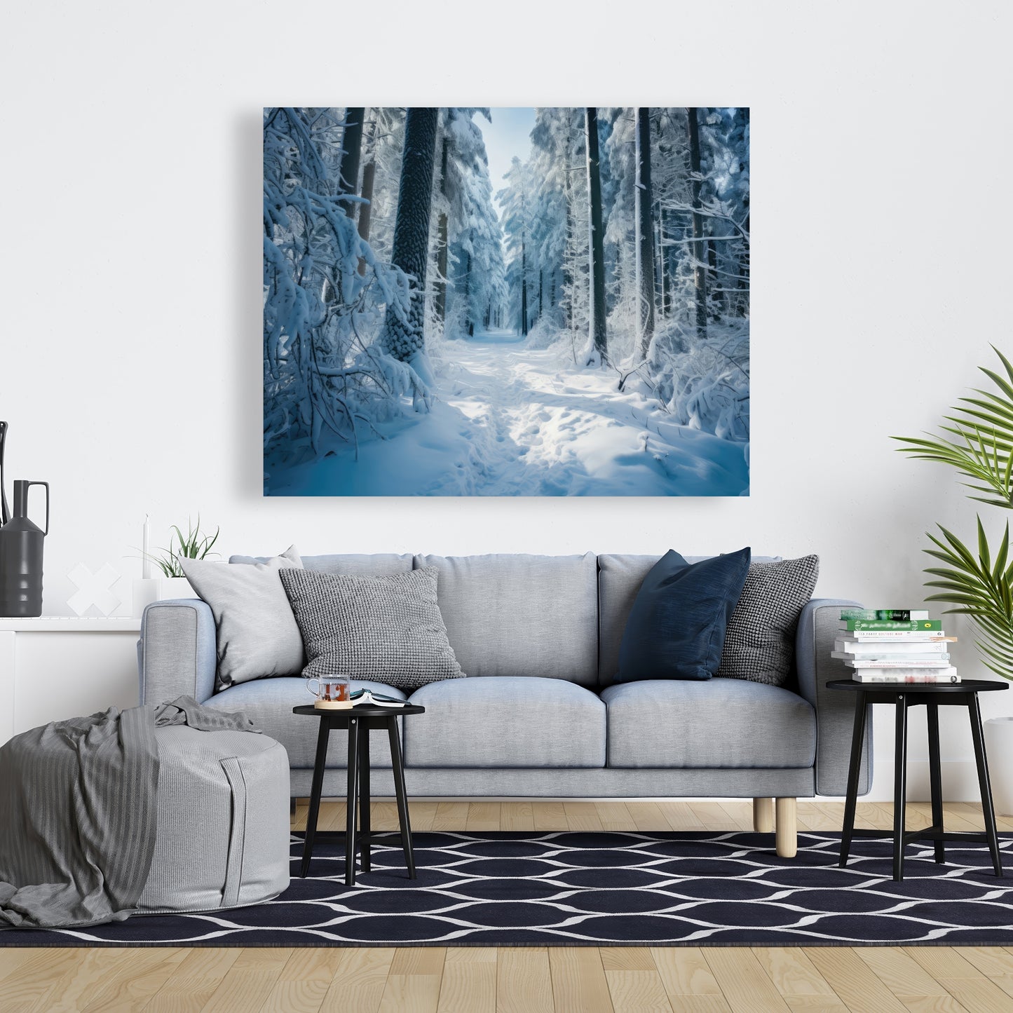 Cold forest - 32"x32" Canvas