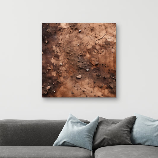Mud and stones - 32"x32" Canvas