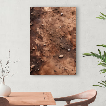 Mud and stones - 32"x32" Canvas