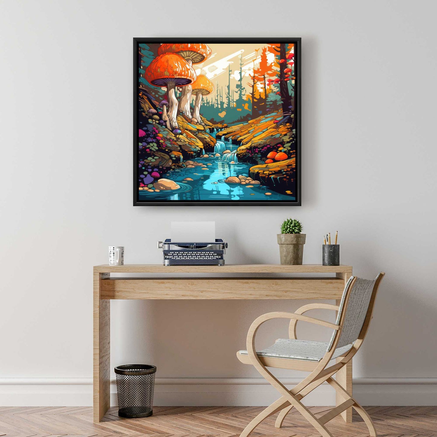 Wisdom Inbound - Orange Framed Canvas for Home Decor