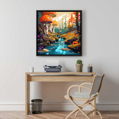 Wisdom Inbound - Orange Framed Canvas for Home Decor