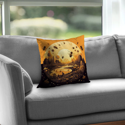 Hive Planet Black Poly Twill Throw Pillow Insert | Home Decor