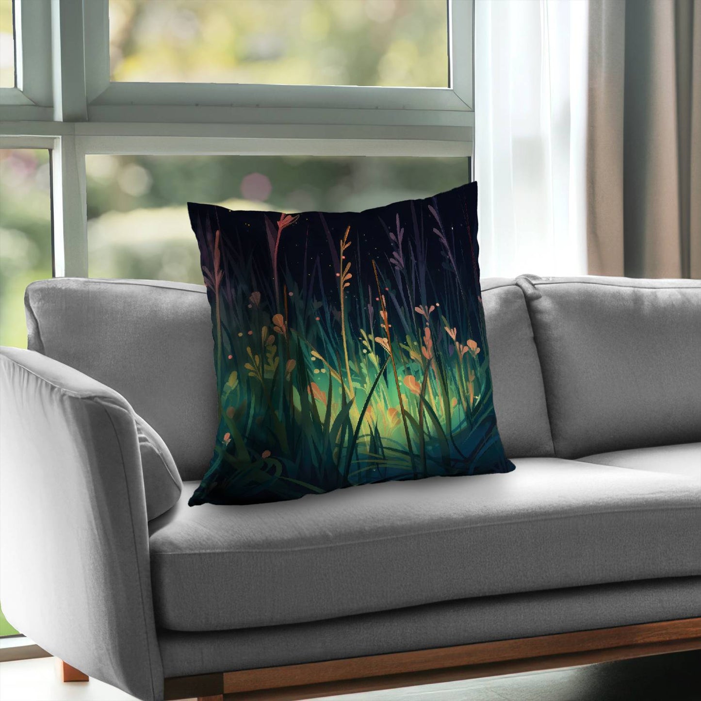 Between Twigs Poly Twill Throw Pillow | Stylish Home Decor