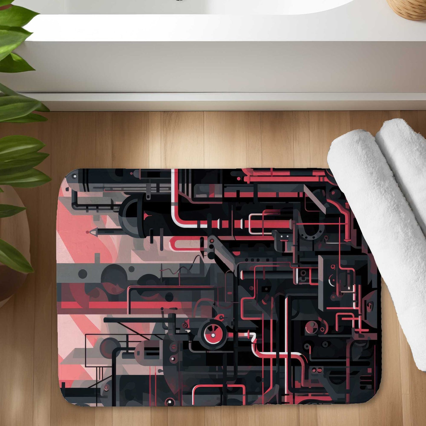 Industrial Empire Bath Mat | Durable Home Decor Rug