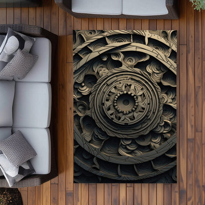 Cycles Gray Outdoor Area Rug | Stylish Home Decor Solution