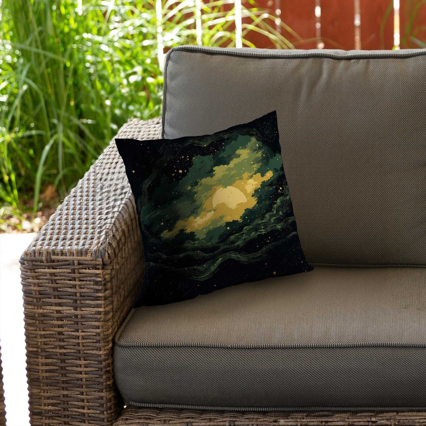 Cloudy Star Yellow Poly Twill Throw Pillow Insert | Decor