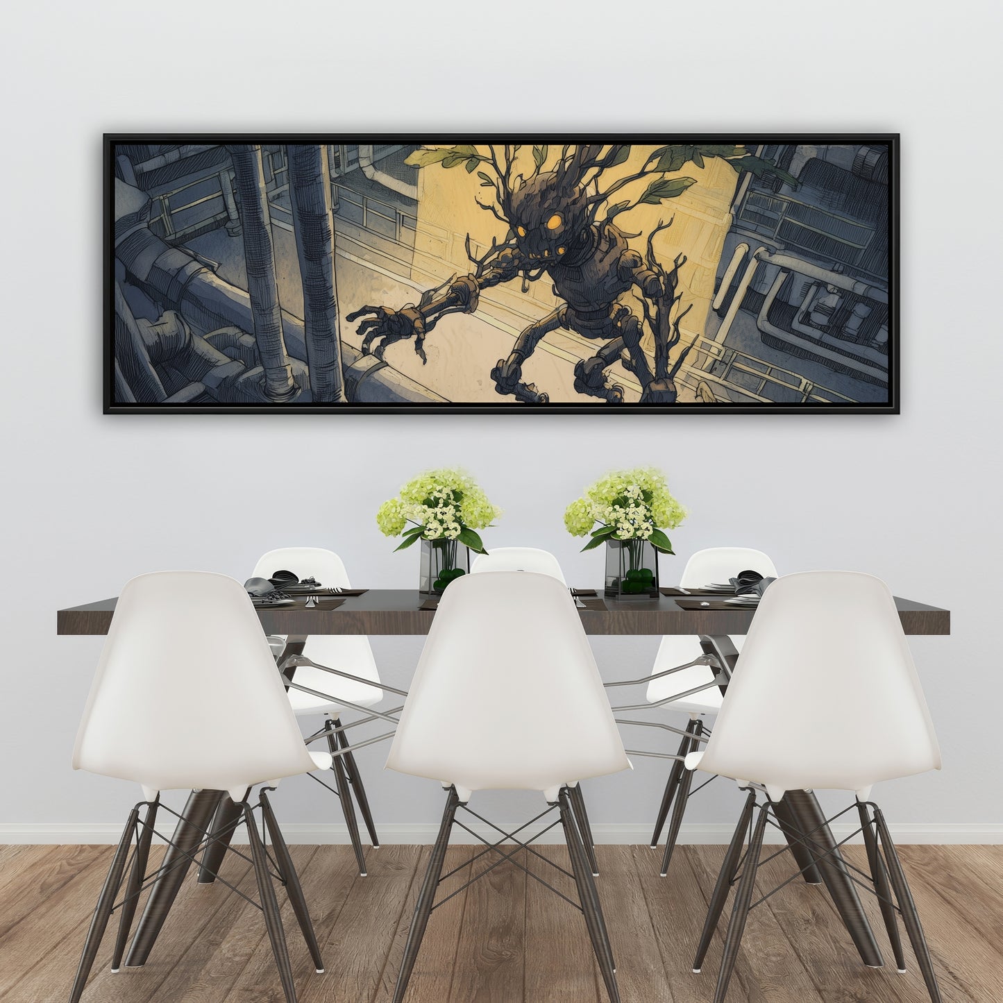 Regaining - Yellow Framed Canvas Art for Home Decor