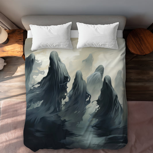 Cursed Lands Gray Duvet Cover - Stylish Home Decor Essentials