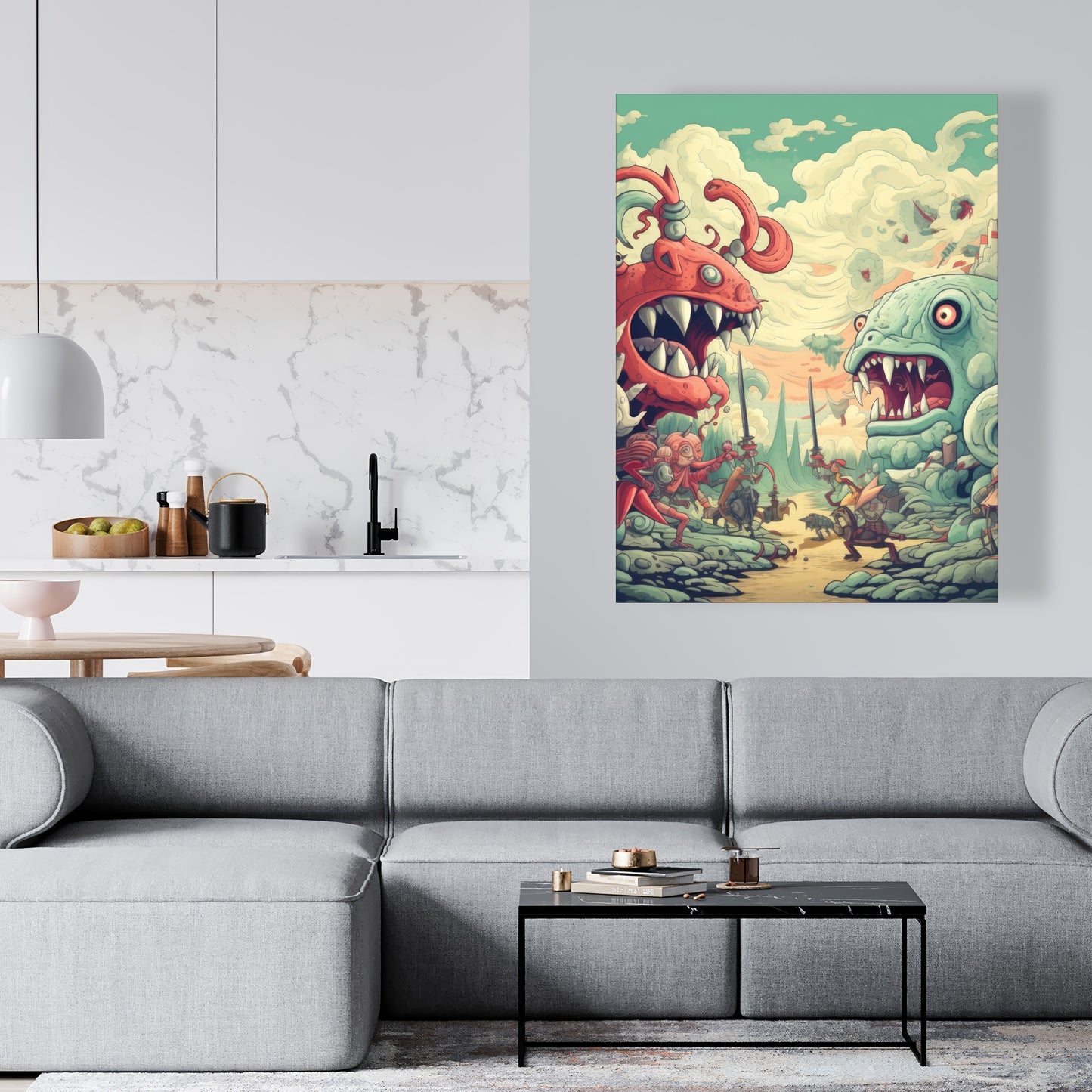 Two titans - 32"x32" Canvas