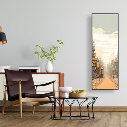 Doing well - Beige Framed Canvas for Elegant Home Decor