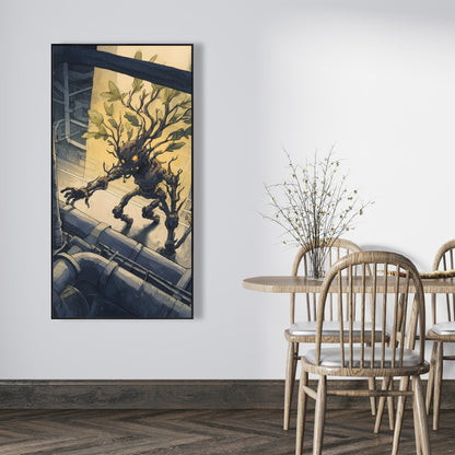 Regaining - Yellow Framed Canvas Art for Home Decor