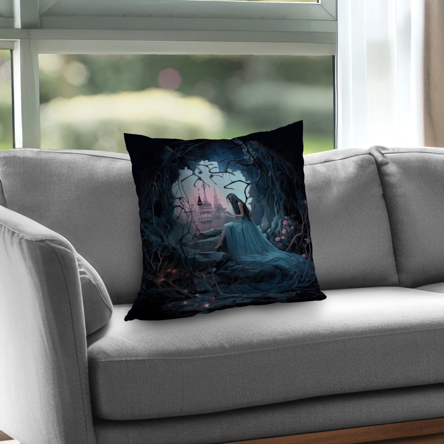 Morose cave - Throw Pillow
