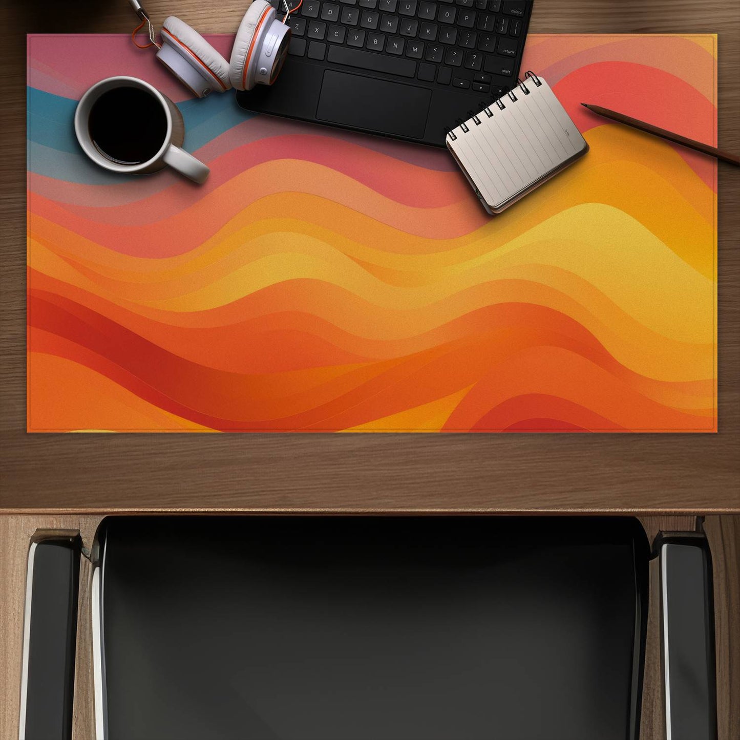 Sunset flow - Desk mat - Print on demand