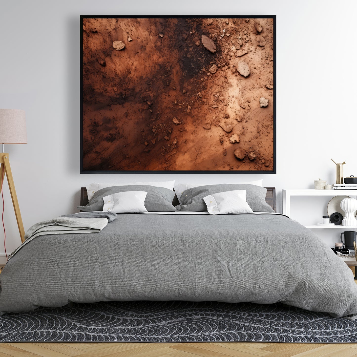 Digging - 36"x36" Framed canvas