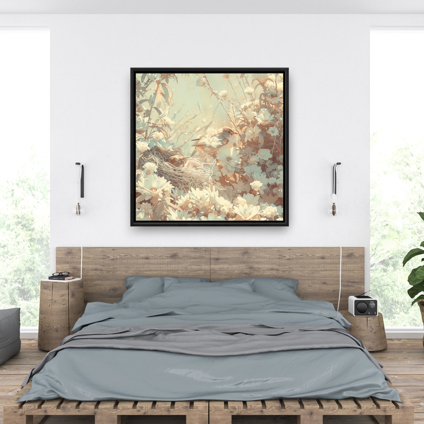 The nest - 24"x24" Framed canvas