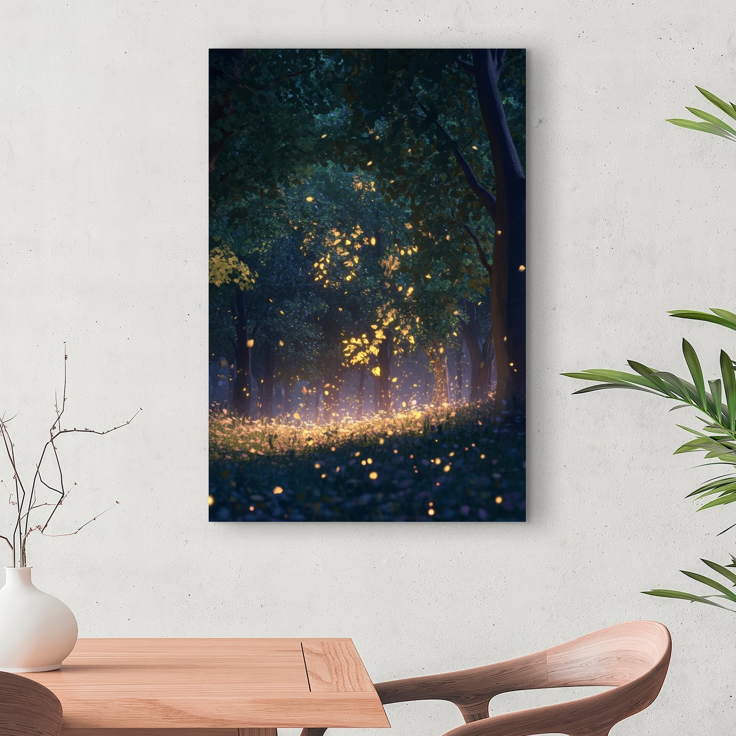 Glowing leaves - 32"x32" Canvas