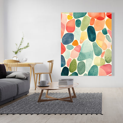 Seedy Shapes - Blue Canvas for Stylish Home Decor