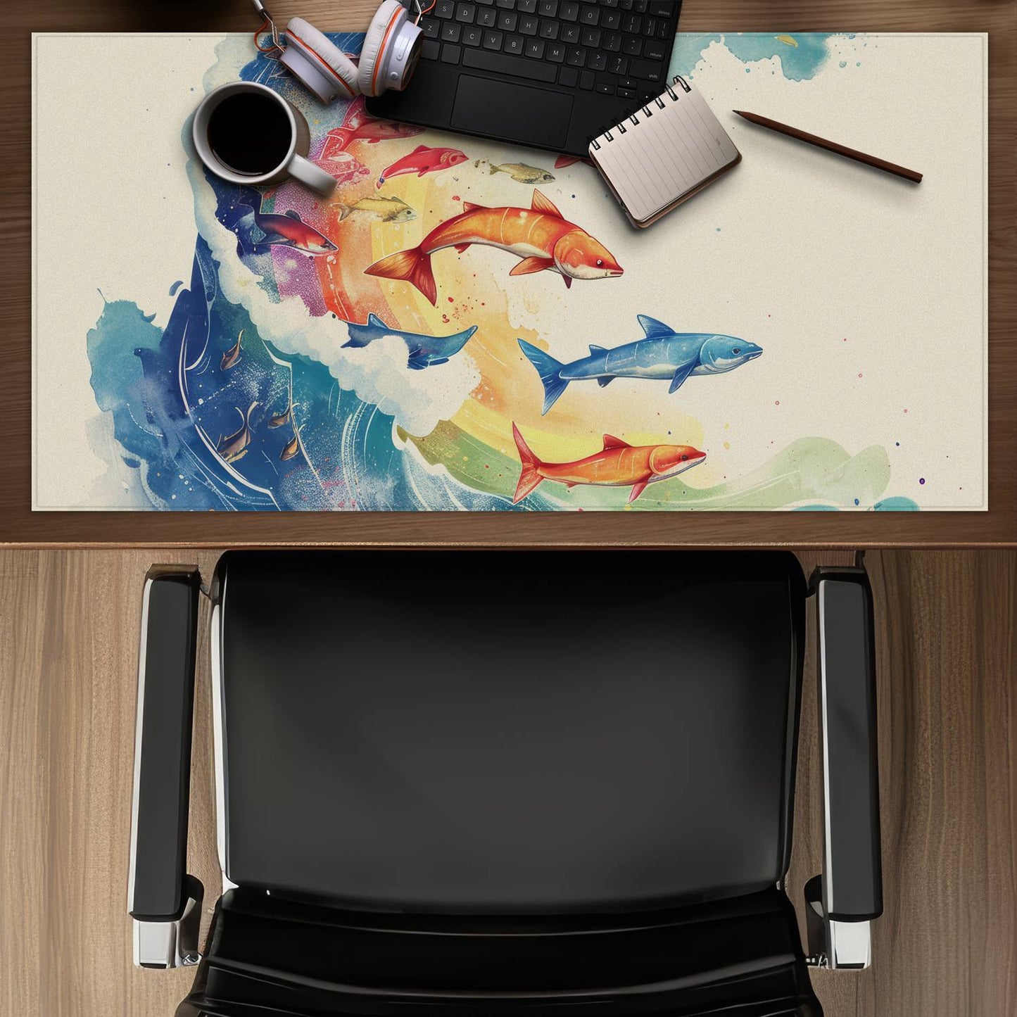 Wavy goodness - Desk mat - Print on demand