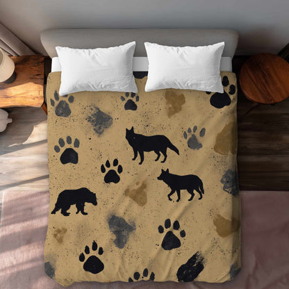 Housse de couette Wild Tracks Echo | Linge de lit élégant pour la maison