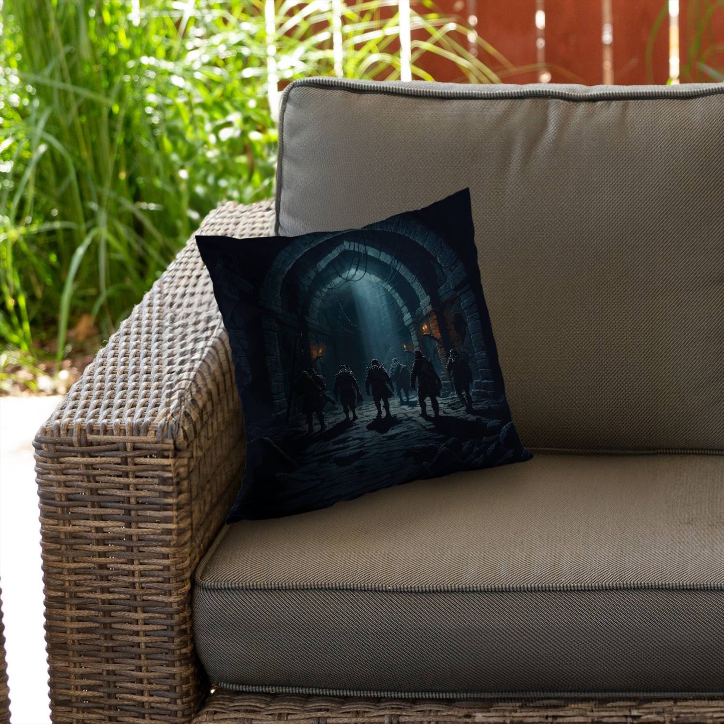 Deep exploration - Throw pillow - Print on demand